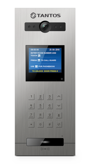 Tantos EasyBuild Многоабонентская IP вызывная панель c 3,5’’дисплеем