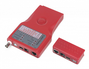 Cabeus CT-SLT-5-1 Тестер для витой пары, коаксиала, телефона, USB, 1394 (батарея в комплекте, светод