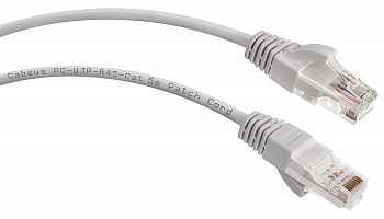 Cabeus PC-UTP-RJ45-Cat.5e-0.5m Патч-корд U/UTP, категория 5е, 2xRJ45/8p8c, неэкранированный, серый, 