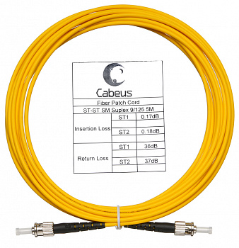 Cabeus FOP(s)-9-ST-ST-10m Шнур оптический simplex ST-ST 9/125 sm 10м LSZH